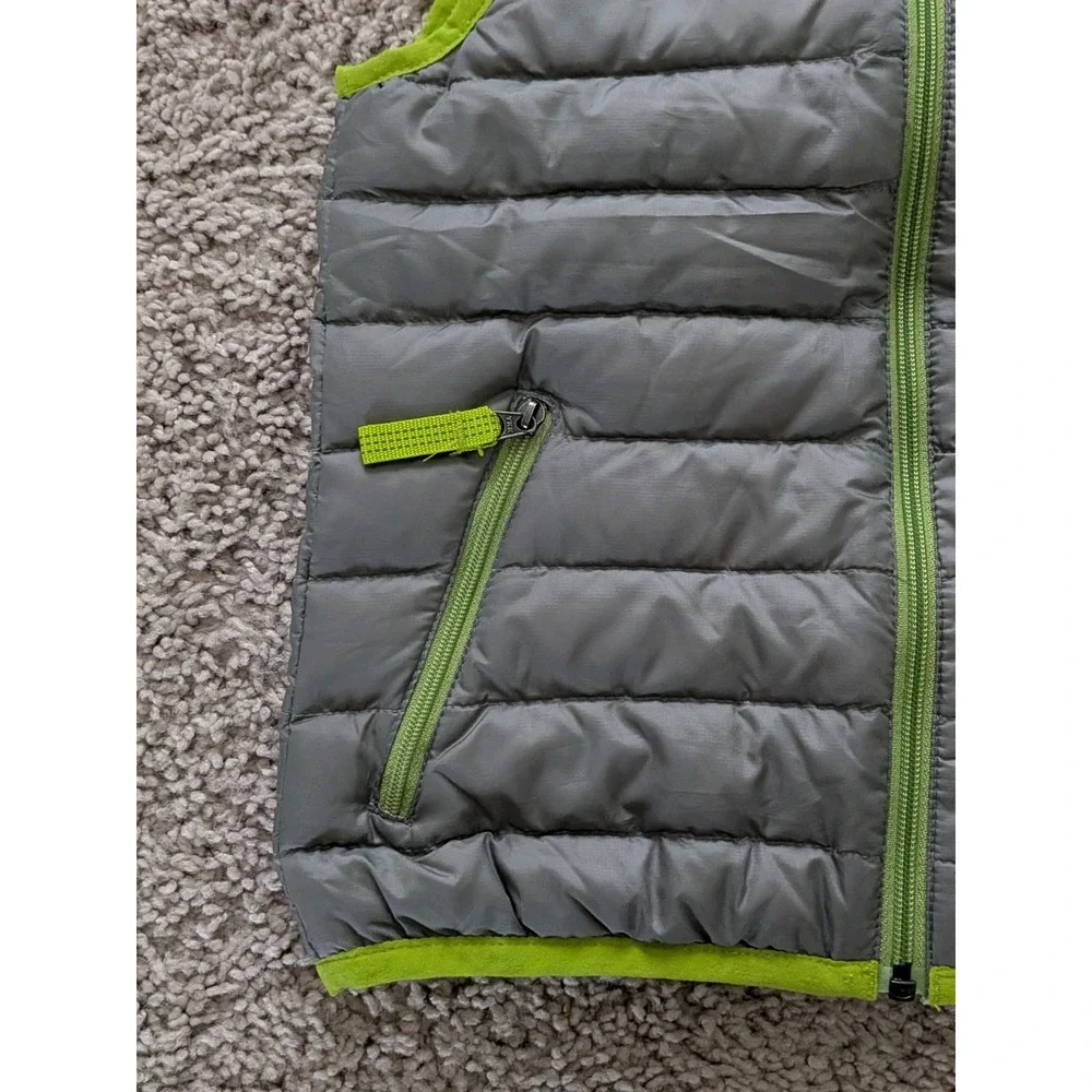 Patagonia Puffer Vest Boys 3T Gray Green Insulated Lightweight Duckdown